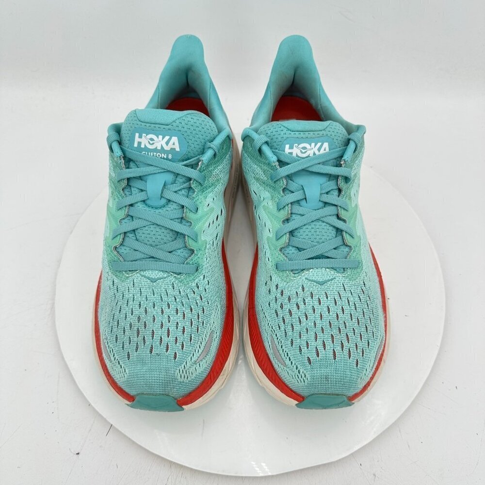 Hoka One One Clifton 8 Women Size 10B 1119394-AEBL Aquarelle Eggshell Blue Mesh - Picture 3 of 11